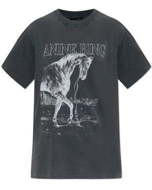 Anine Bing T-Shirts - Negro