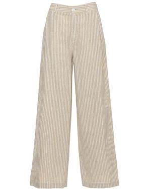 120% Lino Wide Pants - Natural