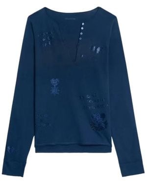Zadig & Voltaire Long Sleeve Tops - Blauw