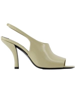 TOTEME Schoenen ,Leer Slingback Peep-Toe Hakken - Metallic