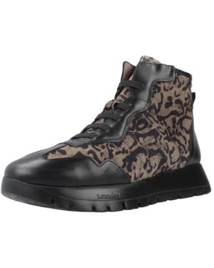 Wonders Lace-Up Boots - Negro