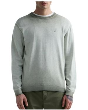 Replay Truien & Vesten ,Groen ,Katoen Ombré Zachte Katoenen Knit - Grijs
