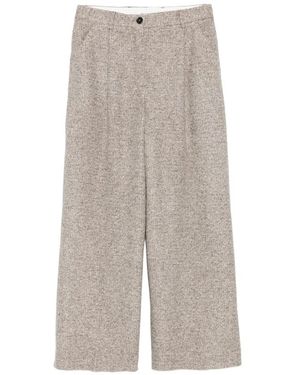 Mark Kenly Domino Tan Wide Trousers - Grijs