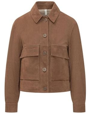 DUNO Jassen ,Bruin ,Leer Kort Jasje