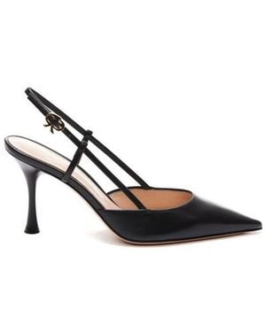 Gianvito Rossi Schoenen ,Zwart ,Leer Ascent Slingback Pumps