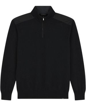 Paul & Shark Luxe Wol Half Zip Sweater - Zwart