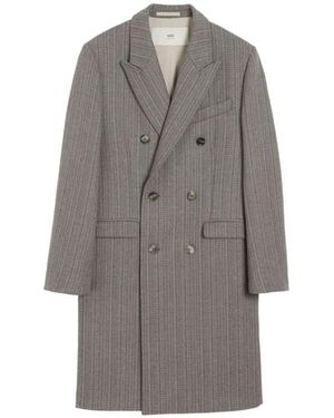 Ami Paris Double-Breasted Coats - Gris