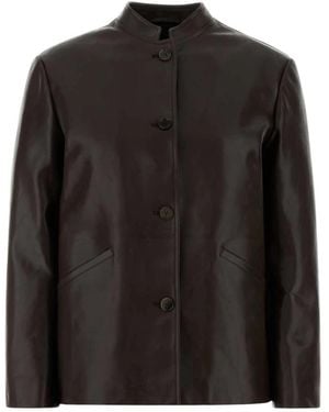 Jil Sander Leather Jackets - Black