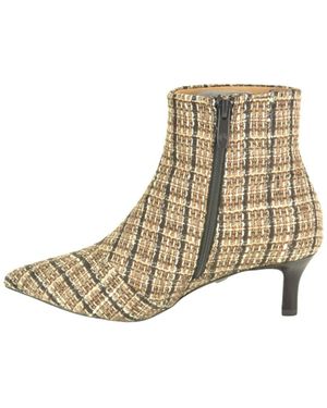 Peter Kaiser Schoenen ,Bruin ,Botje Enkellaarsjes Met Hak - Naturel