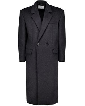 Saint Laurent Double-Breasted Coats - Negro