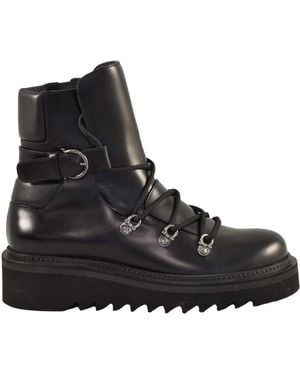 Ferragamo Lace-Up Boots - Black