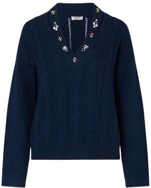 Liu Jo V-Ausschnitt Strickware - Blau