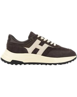 Hogan Schoenen ,Bruin ,Leer Hyperlight Sneakers - Zwart