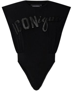 DSquared² Shoulder Pad Bodysuit - Zwart