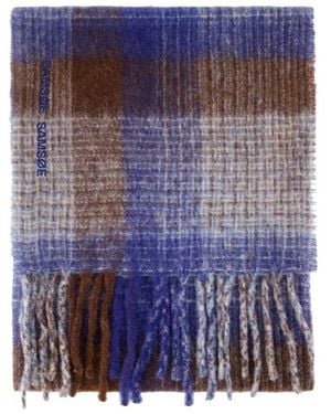 Samsøe & Samsøe Accessoires ,Veelkleurig ,Wol Alex Sjaal 14856 - Paars