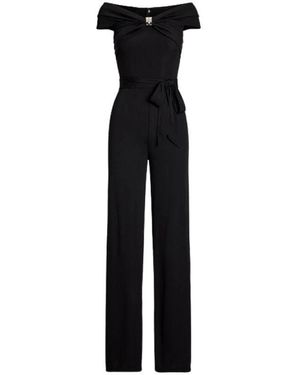 Ralph Lauren Dashna Jersey Jumpsuit Met Ceintuur - Zwart