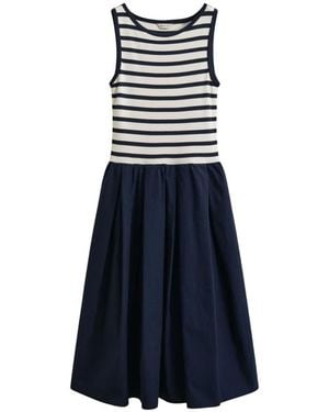 GANT Jersey Maxi Jurk - Blauw