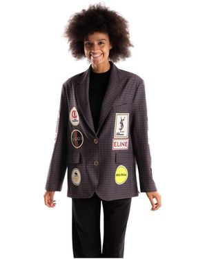 5 PROGRESS Karierte Blazer - Schwarz
