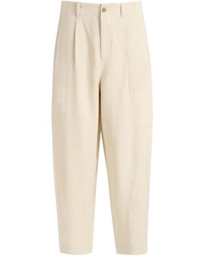 Maison Kitsuné Tailored Pleated Pants - Natur