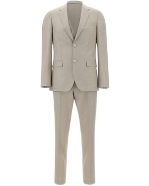 HUGO Single Breasted Suits - Gray