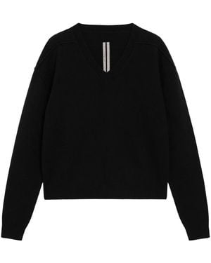 Rick Owens V-Neck Knitwear - Noir