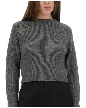 Moschino Truien & Vesten ,Grijs ,Wol Trui Met Ronde Hals