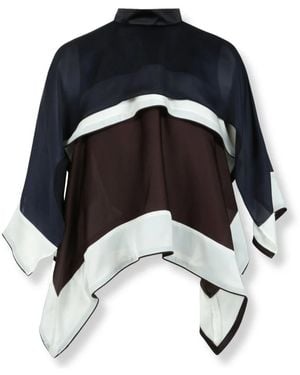 Sacai Jassen ,Veelkleurig ,Blouses - Zwart