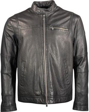 Peuterey Leather Jackets - Grey