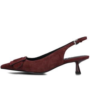 Bibi Lou Rode Slingback Hakken Voor Herfst/Winter - Bruin