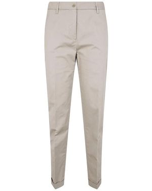 Aspesi Geknipte Broek Van Katoenen Gabardine - Grijs
