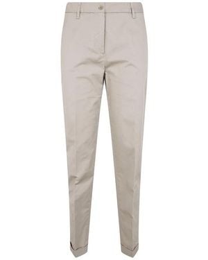 Aspesi Geknipte Broek Van Katoenen Gabardine - Grijs