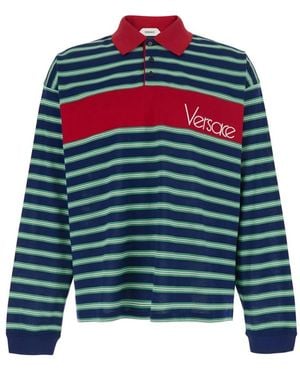 Versace Tops ,Veelkleurig ,Polo Shirts - Blauw