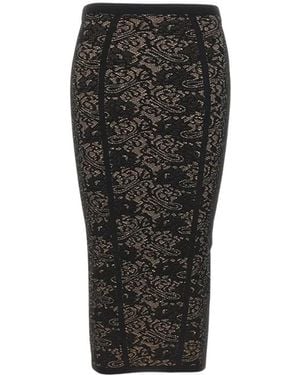 Elisabetta Franchi Lace Midi Rok - Zwart