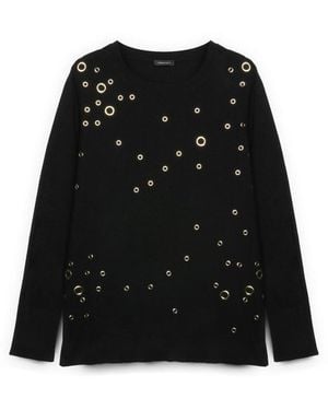 FIORELLA RUBINO Round-Neck Knitwear - Nero
