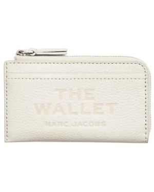 Marc Jacobs Leren Portemonnee Met Rits Boven - Wit