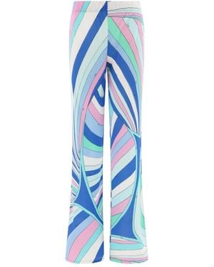 Emilio Pucci Wide Trousers - Blue