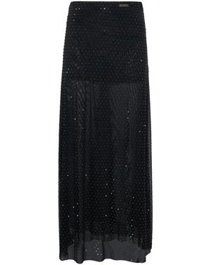 RICHMOND Langer Mesh-Rock Mit Mikro-Verzierungen - Schwarz