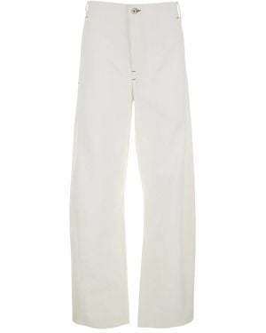 Jacquemus 'Le De-Nimes Scala' Pants With Tapered Leg And Belt Loops - White