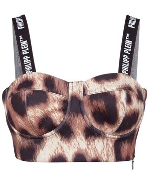 Philipp Plein Top Leopard - Pink