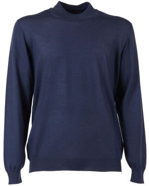 Fedeli Round-Neck Knitwear - Blue