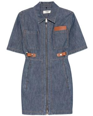 Fendi Shirt Dresses - Azul