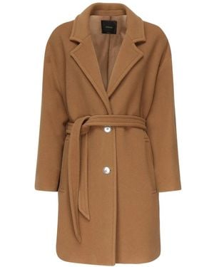 Pinko Belted Coats - Bruin