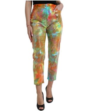 Dolce & Gabbana Cropped Trousers - Green