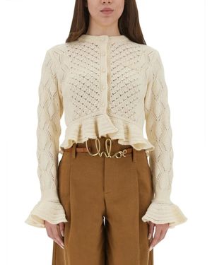 Chloé Truien & Vesten ,Pointelle Cardigan - Naturel