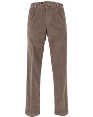 BRIGLIA Straight Trousers - Marrone