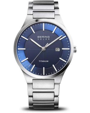 Bering Solar Titanium Horloge - Blauw