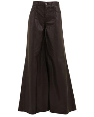 CYCLE Broeken ,Bruin ,Leer Asia Mid Rise Wide Leg Flared Jeans - Zwart
