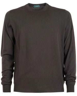 Zanone Round-Neck Knitwear - Grigio
