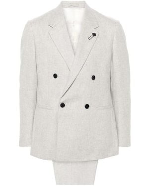 Lardini Double Breasted Suits - Bianco