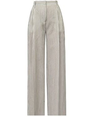 Semicouture Leinen Weite Hosen - Grau